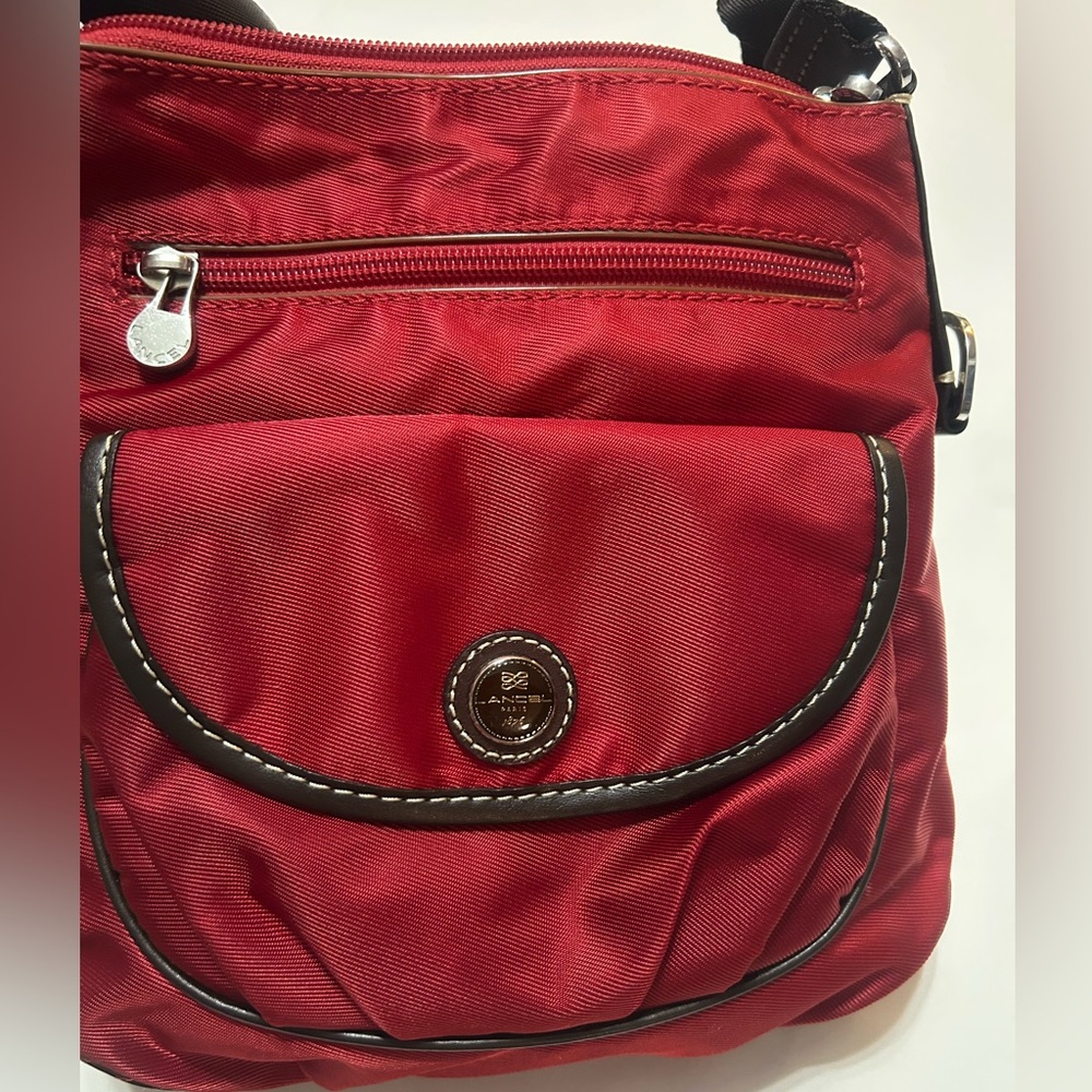 Lancel Red Crossbody Bag like new
